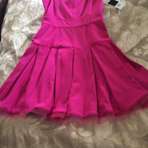 JUICY COUTURE BROOCH DETAIL PINK PONTE DRESS size 6 ~ RETAIL $228 - Picture 5 of 11